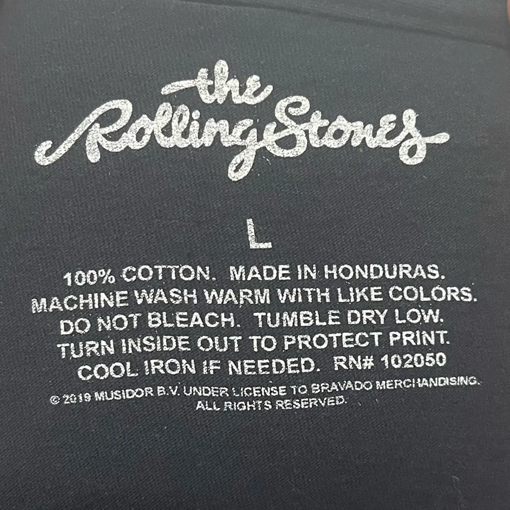 Rolling Stones Shirt Black Large Red White & Blue - Picture 2 of 2